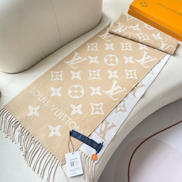 SCIARPA ESSENZIALE 186 CM IN LANA BEIGE CAMMELLO 399775