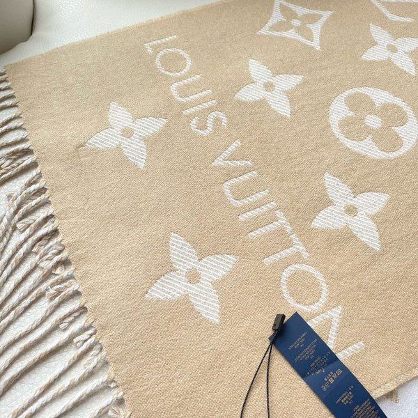 SCIARPA ESSENZIALE 186 CM IN LANA BEIGE CAMMELLO 399775