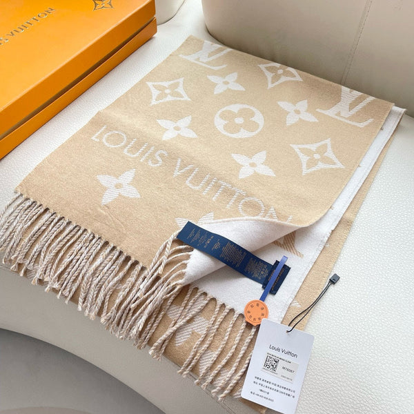 SCIARPA ESSENZIALE 186 CM IN LANA BEIGE CAMMELLO 399775