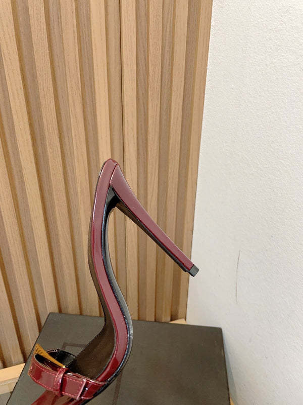 SL SQUARE TOED NUIT PUMPS RED CALFSKIN