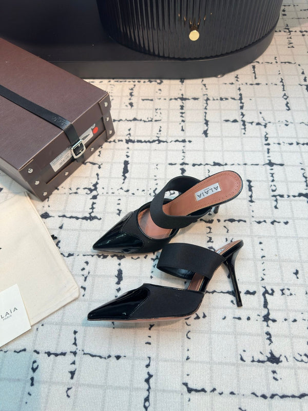 ALAIA TACCO ALTO 9 CM IN VITELLO NERO