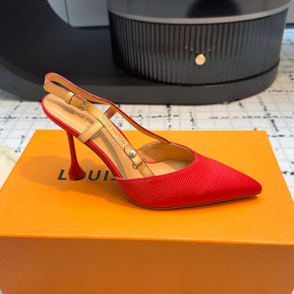 LV Blossom Slingback Pump 95mm Red Lambskin