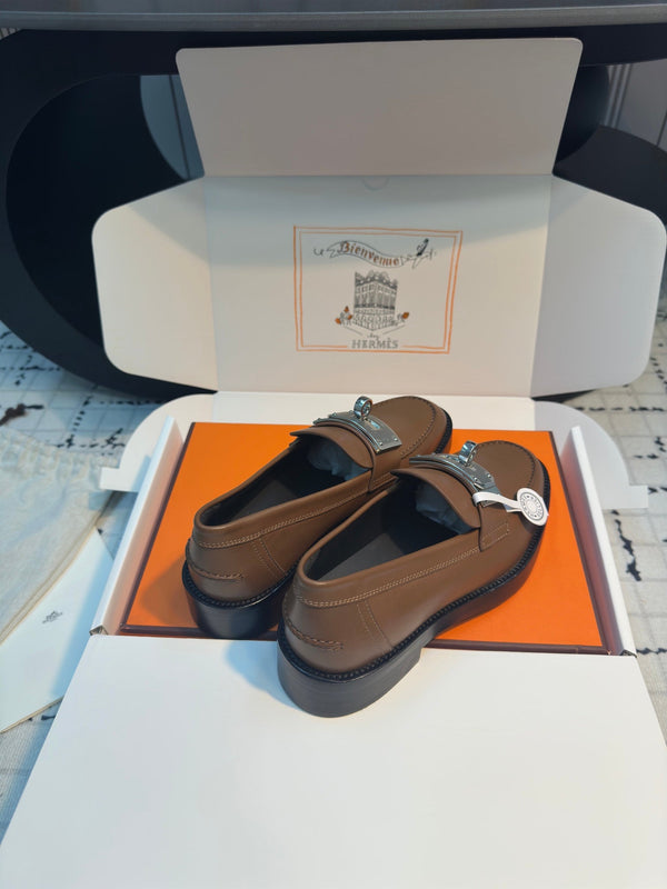 HM Hot Loafer 30mm Brown Coffee Cowhide  970665