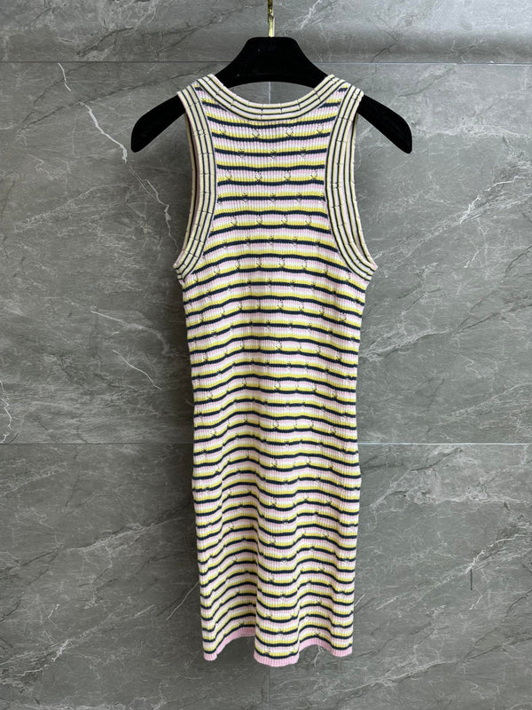 CC 2025 Dress Pink Yellow mix Black Tencel