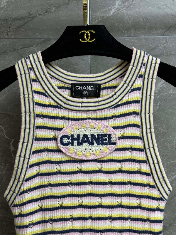 CC 2025 Dress Pink Yellow mix Black Tencel