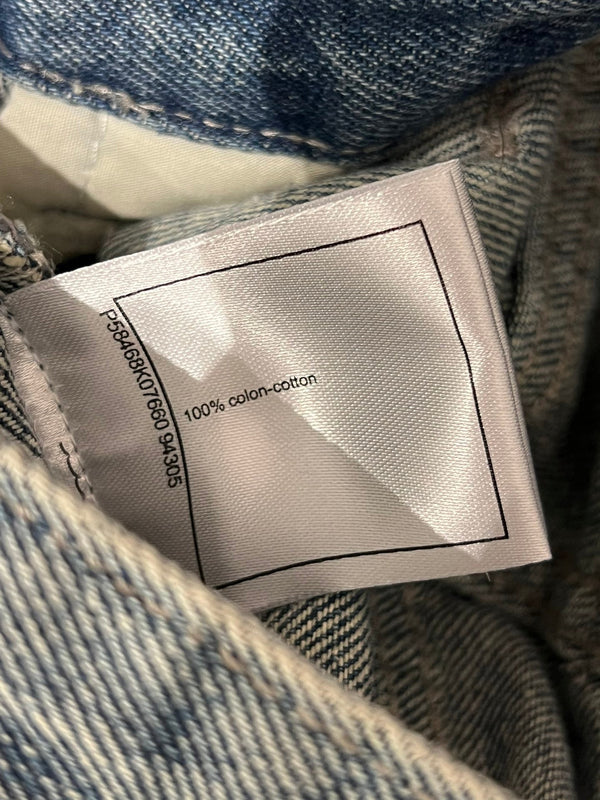 CC Logo Pant Blue Denim Fabric