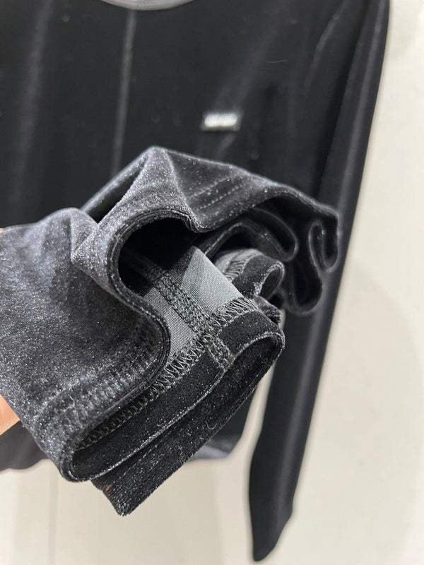 Miu Miu 25 Velvet Dress Black Polyester Fiber