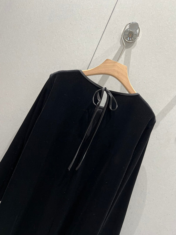 Miu Miu 25 Velvet Dress Black Polyester Fiber