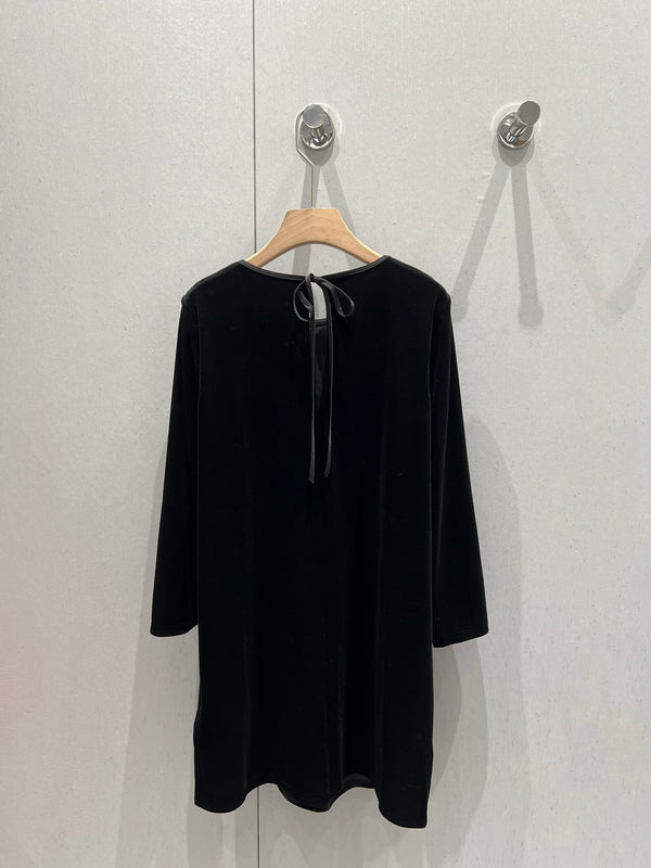 Miu Miu 25 Velvet Dress Black Polyester Fiber