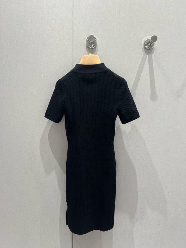 Miu Miu 25 Knitted Dress Black Poliamide