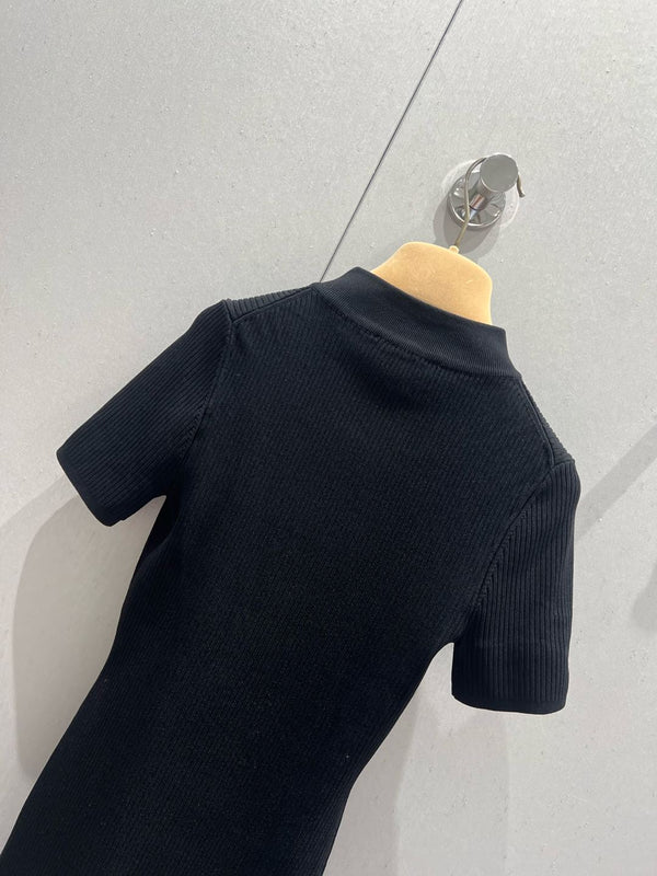 Miu Miu 25 Knitted Dress Black Poliamide