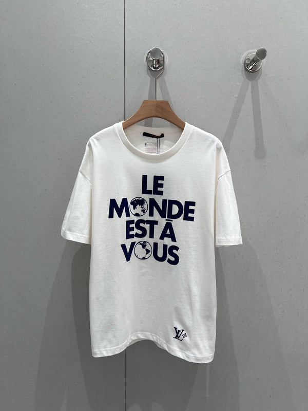 LV 25 T-shirt White Mix Blue Cotton 210315