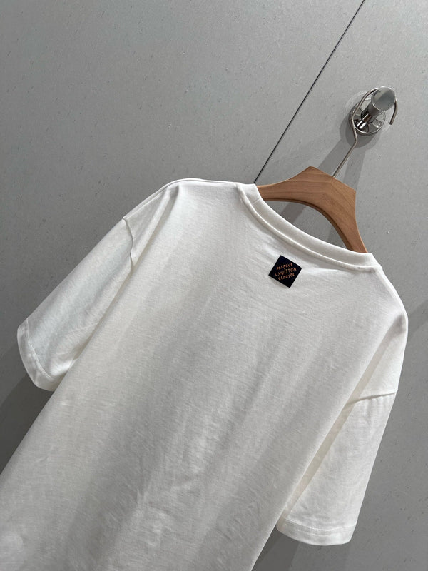 LV 25 T-shirt White Mix Blue Cotton 210315