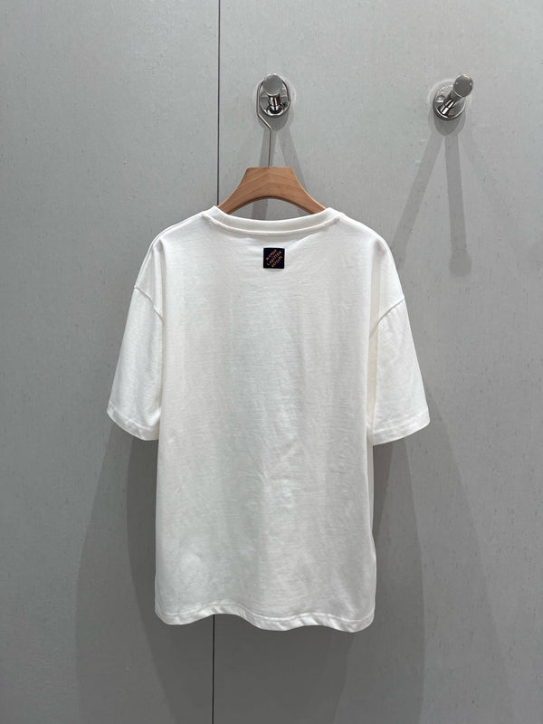 LV 25 T-shirt White Mix Blue Cotton 210315