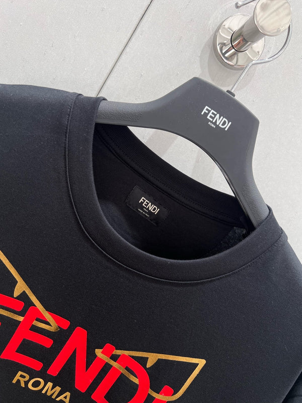 Fendi 25 Little Monster Eyes T-shirt Black Cotton