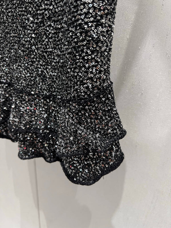 CC 25 Rhinestones Tank Top Black Polyamide