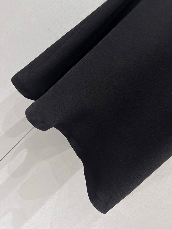 Prada 25 Deep V Diamond Flower Suspender Dress Black Acetate Viscose 214029