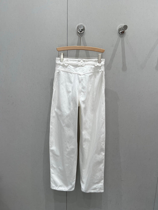 CC 25 Logo Jeans White Cotton