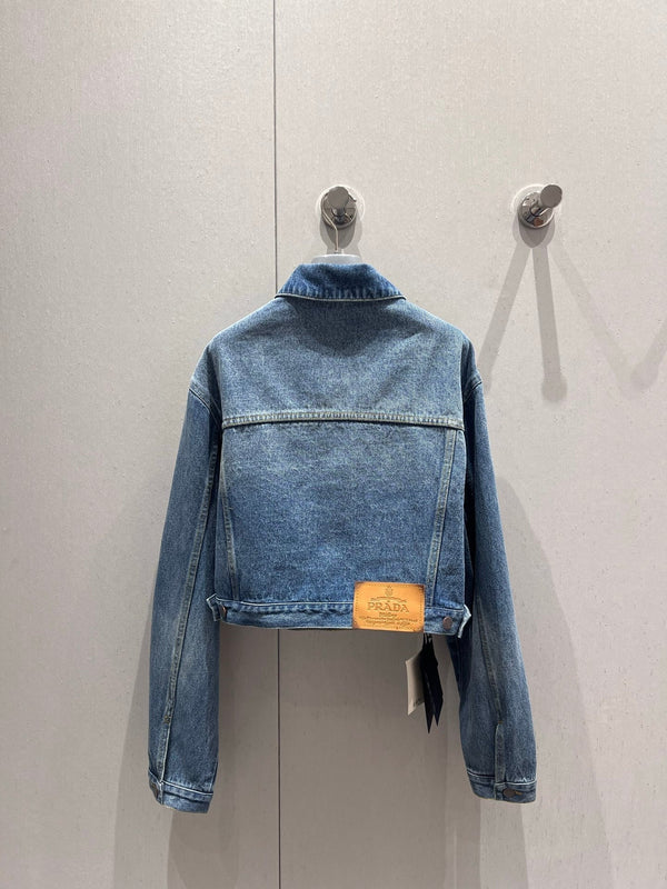 Prada 25 Denim Jacket Blue Cotton 214221
