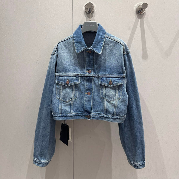 Prada 25 Denim Jacket Blue Cotton 214221