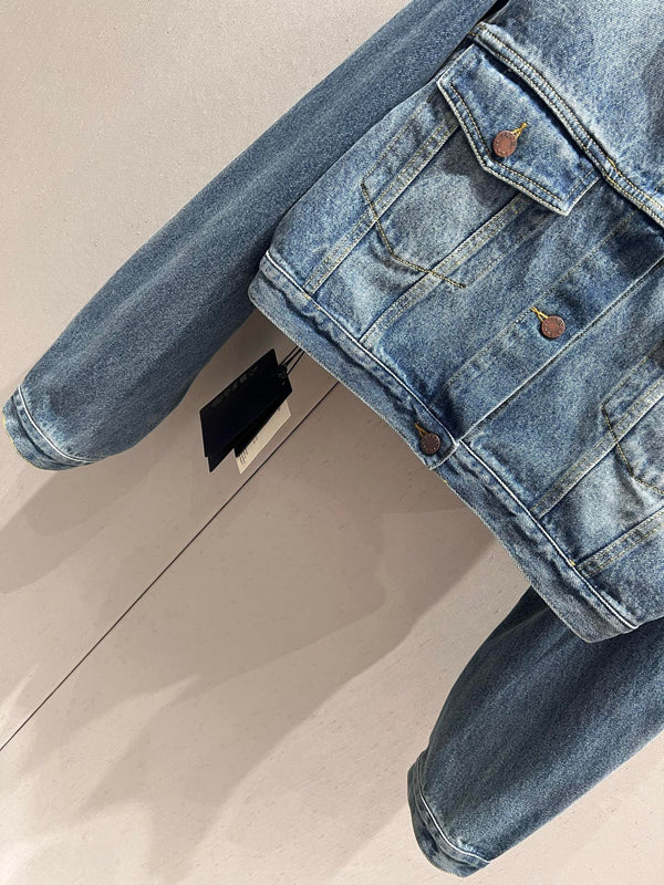 Prada 25 Denim Jacket Blue Cotton 214221