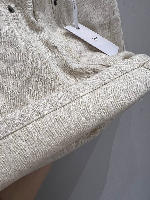 CD 2025 Pattern Shorts Beige Cotton 216935