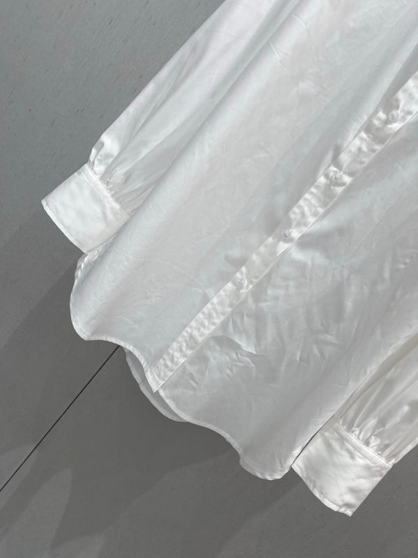 Prada 25 Long-sleeved Shirt White Cotton 218025