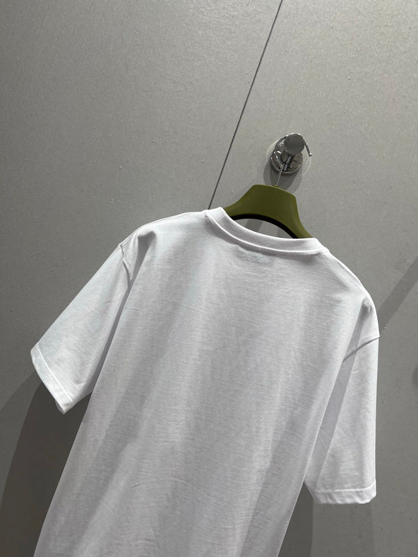 Gucci 25 Anchor Print Short-sleeved T-shirt White Red Cotton