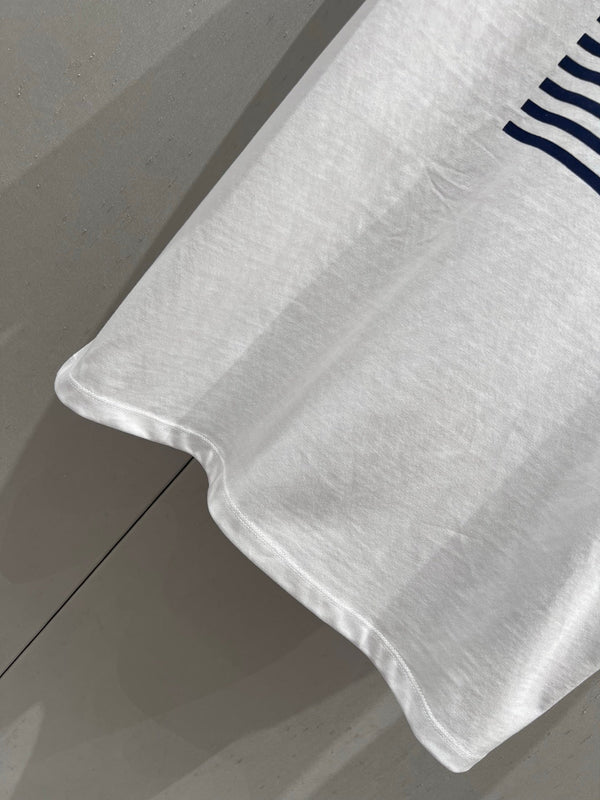 Gucci 25 Anchor Print Short-sleeved T-shirt White Red Cotton