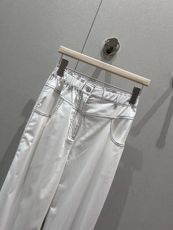CC 25 Cropped Pant White Cotton