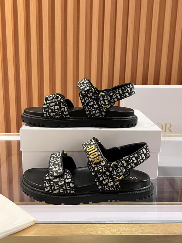 CD Dioract Sandal Monogram Canvas Fabric 242452