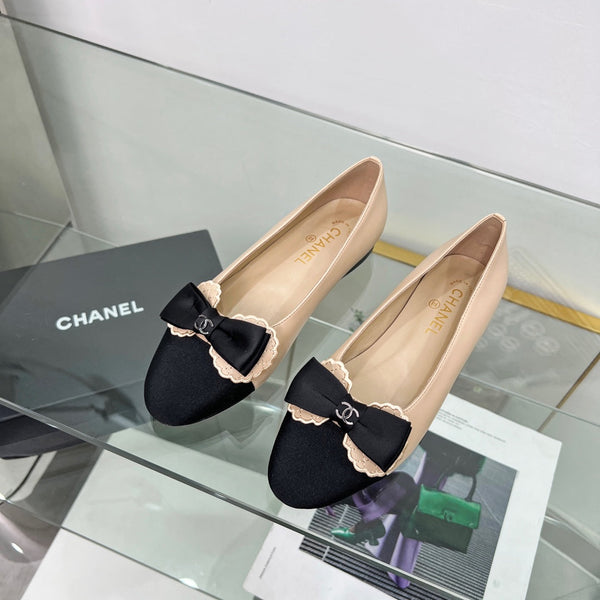 CC Ballet Flats Beige Lambskin