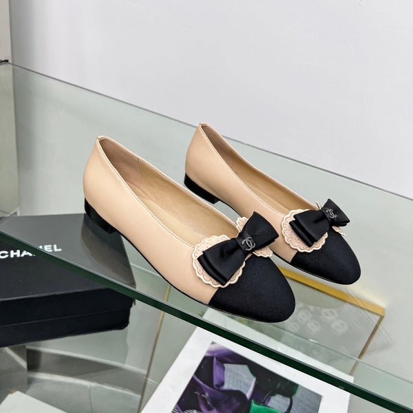 CC Ballet Flats Beige Lambskin