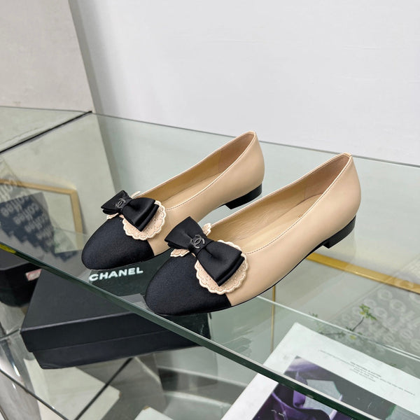 CC Ballet Flats Beige Lambskin