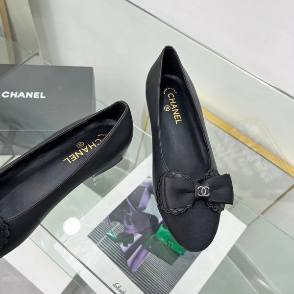 CC Ballet Flats Black Lambskin