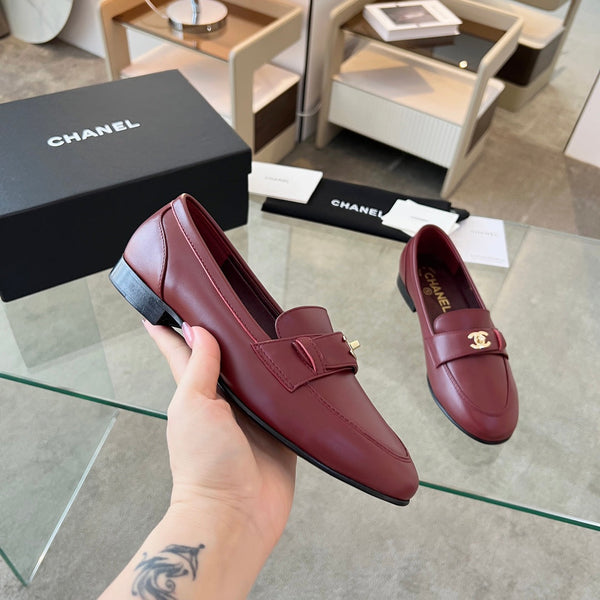 CC 25 Mocassino in pelle di pecora bordeaux 338667