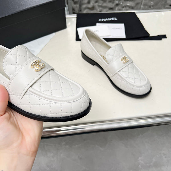 Mocassino CC 25 in pelle di vacchetta bianca 338672