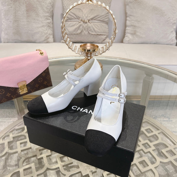 mary janes 60 double buckle white calfskin black grosgrain