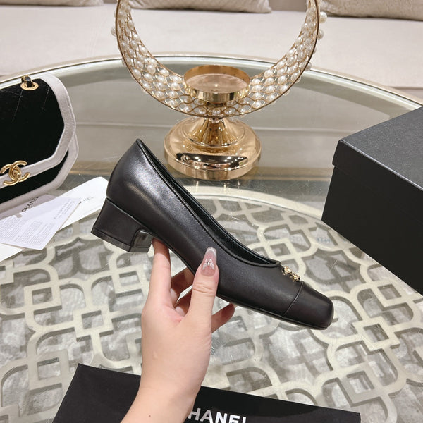 CC Tacco Alto 35mm In Pelle Di Agnello Nera 943283