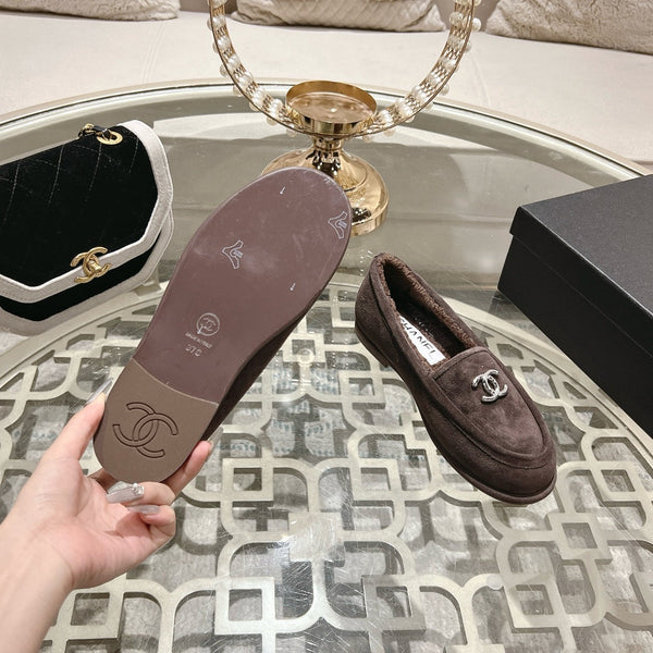 Mocassino CC 25A in pelle scamosciata Sherpa color cioccolato