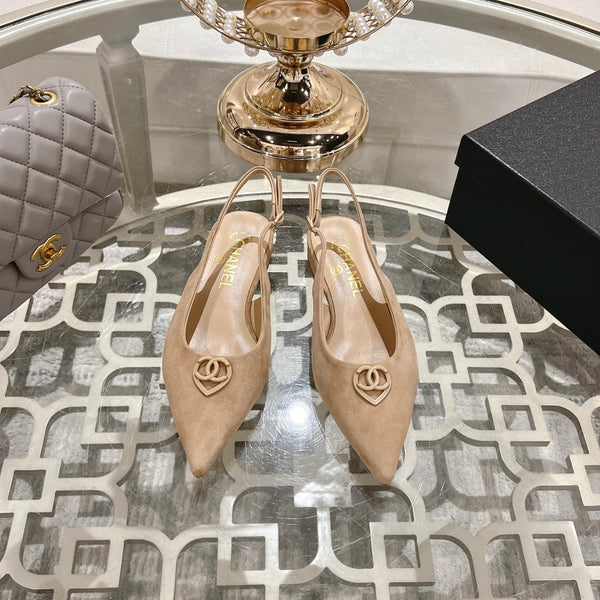 CC 25C Slingback Flats in camoscio crema 213331