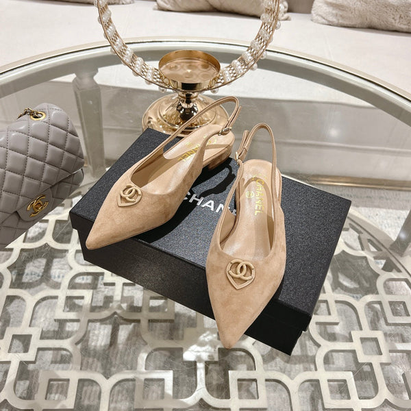 CC 25C Slingback Flats in camoscio crema 213331