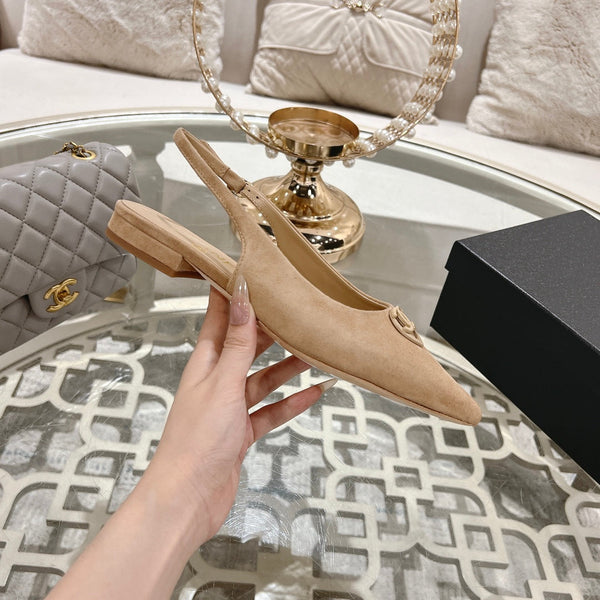 CC 25C Slingback Flats in camoscio crema 213331