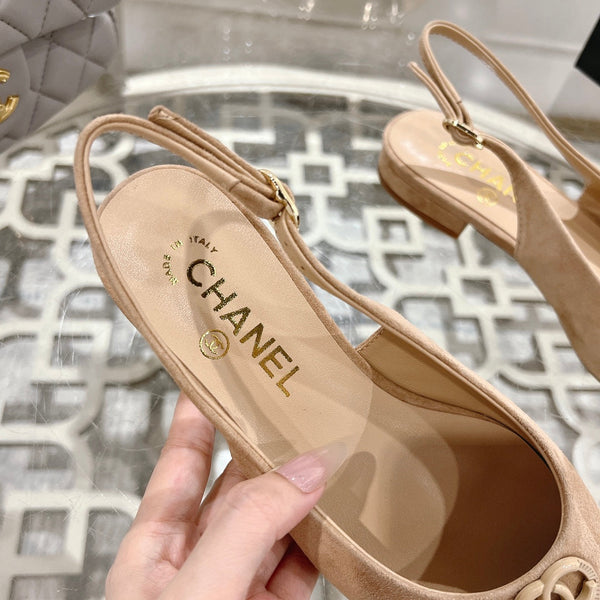 CC 25C Slingback Flats in camoscio crema 213331