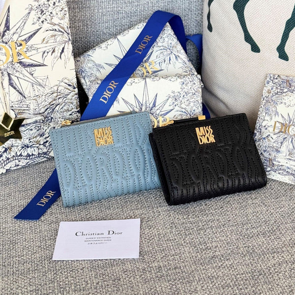 CD Miss Dior Freesia Zipper Wallet Lambskin