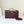 Borsa LP Extra 19 cm in pelle di vitello bordeaux con motivo struzzo e finiture in argento