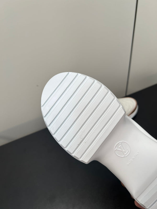 LV Archlight Sneaker 50mm Bianco Mix Bronzo Metallizzato Monogram Pelle Bovina