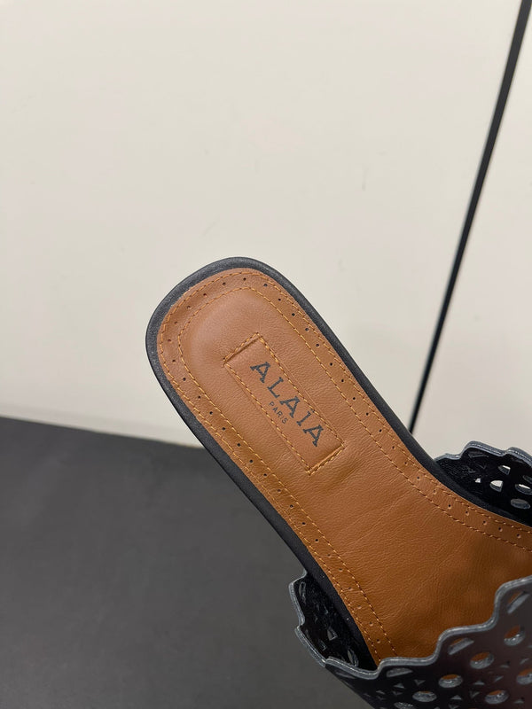 mulo Alaia in pelle di agnello vienne nera