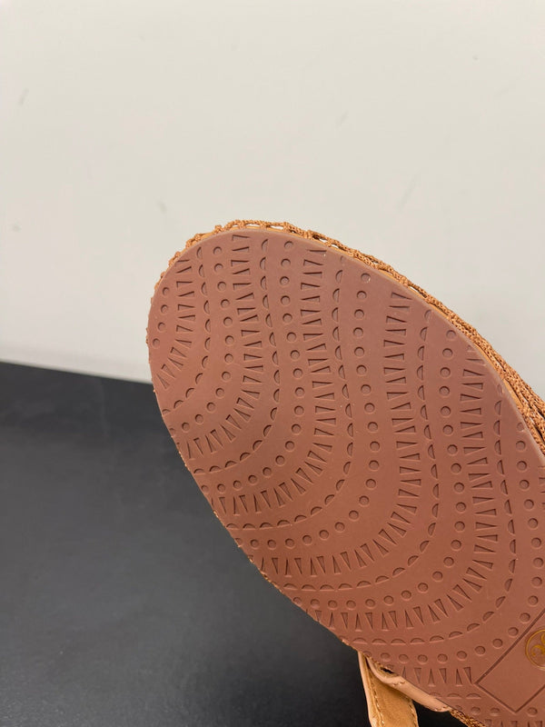 BALLERINE ALAIA IN RETE MARRONE RAME