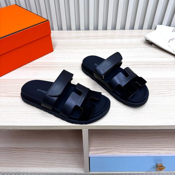 HM Chypre Sandal In Black Cowhide And Suede  968869